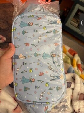 Disney Light Blue Ariel Pattern Cosmetic Bag